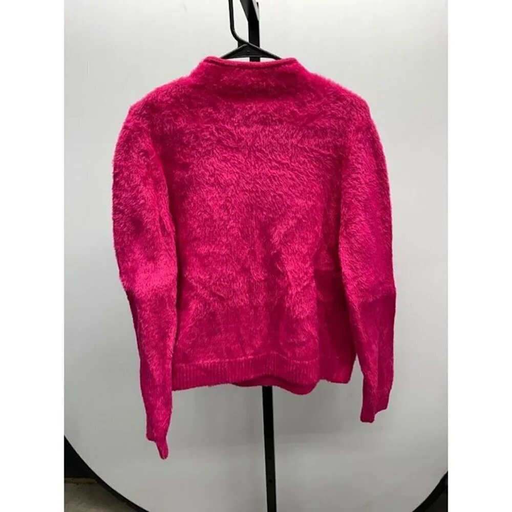 Universal Thread Pink Fuzzy Mock Neck Sweater